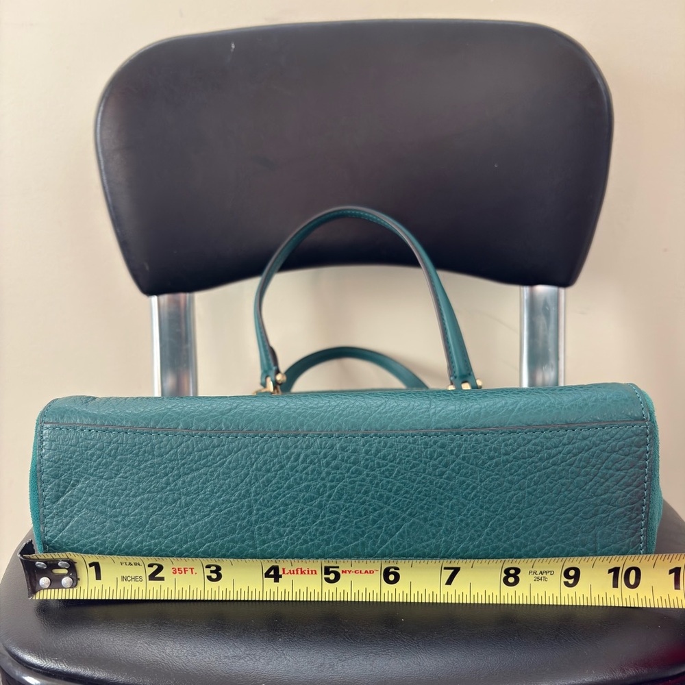 Coach Prairie Satchel Pebble Leather and Suede in Viridian F79999 - Picture 15 of 16